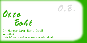 otto bohl business card