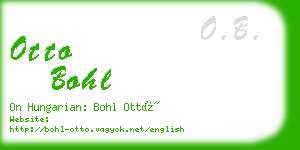 otto bohl business card